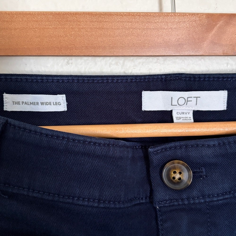 LOFT The Palmer Wide Leg Curvy Fit Pants - Picture 2 of 6